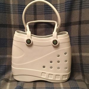 CROCS Style tote purse White